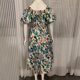 thumbnail image 5 of Vestido Vestido midi de línea A para mujer, vestido cómodo con estampado floral, vestido largo elegante y fluido Ygjytge Verde T S para Mujer, 5 of 9