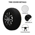 thumbnail image 2 of Naloa Autumn Pumpkins Gingham PVC Leather Spare Tire Wheel Cover for Car Truck SUV Camper Trailer Universal Fit many size14 inch, 2 of 6