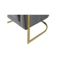thumbnail image 4 of Meridian Furniture Carter 18.5"H Velvet Accent Chair in Gray and Gold, 4 of 6