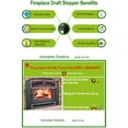 thumbnail image 3 of Tope De Tiro De Chimenea Magnética, Cubiertas De Ventilación De La Chimenea De 2 Piezas, Bloqueador De Aislamiento De La Pantalla Para Invierno, Evita El Aire Frío Y El Paquete, 3 of 7