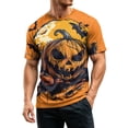 thumbnail image 5 of Halloween Shirts for Men with Short Sleeve Crewneck Pumpkin Print Graphic Tees Casual Halloween Costumes Tshirts, 5 of 5