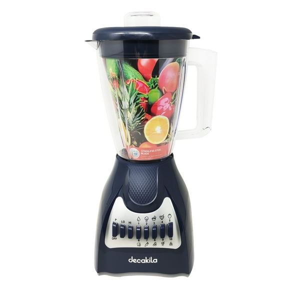 Licuadora 10 Velocidades Vaso Plástico Azul Decakila KUJB044L