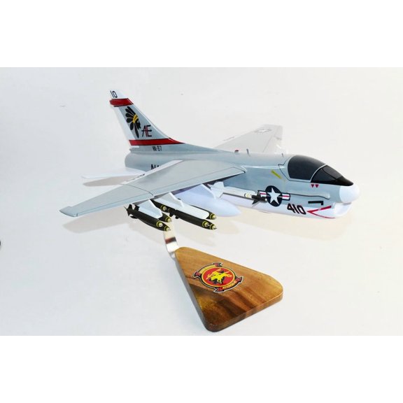 VA-87 Golden Warriors A-7e (1980) Corsair II Model, LTV, 1/31 Mahogany Scale Model, Navy