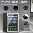 thumbnail image 5 of 145 Can Freestanding Beverage Refrigerator, 4.5Cu. Ft Mini Fridge with Adjustable Shelvesr and Quiet Compressor, Small Refrigerator with Temperature Control for Soda, Beer or Wine, 5 of 14