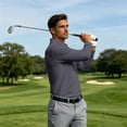 thumbnail image 6 of Mens Polo Shirts Long Sleeve Collared Button Down Solid Color Golf Shirts Daily Basic Shirts, 6 of 8