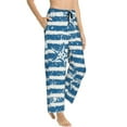 thumbnail image 2 of Kll Womens Ocean On Striped Print Pajama Pants Soft Pajama Bottoms For Women Cozy Lounge Pants, 2 of 9