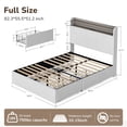 thumbnail image 2 of BELLEZE Full Size Bed Frame with 4 Drawers, Storage Headboard & Charging Station, Bed Frame with LED Lights, Platform Full Bed Frame with Storage, No Box Spring Needed - Cove (White), 2 of 7