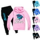 thumbnail image 2 of Conjunto de traje informal con capucha y pantalón para niños Mr Beast Lightning Cat, color rosa, 140cm oso de fresa Electrónica, 2 of 3