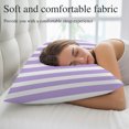 thumbnail image 5 of Purple Striped Small Pillow Covers, Modern Farmhouse Purple White Stripes Soft Breathable Throw Pillow Cases with Invisible Zipper, Decorative Pillowcase Pillows Protectors for Sofa Bed Chair 12"x20", 5 of 9