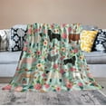 thumbnail image 6 of Farm Animal Sanctuary Pig Chicken Cows Horses Sheep Floral Flannel Fleece Throw Blanket Cozy Decorations Air Conditioning Blankets for Couch Sofa Living Room Travel Thanksgiving Gift 30"x40", 6 of 6
