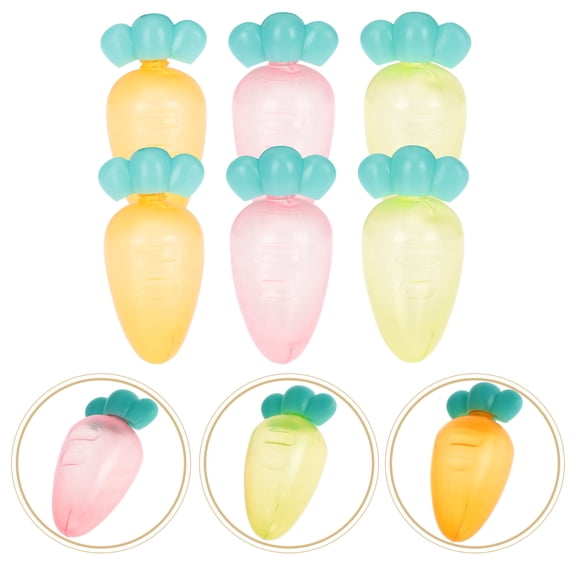 HEATSHAKING Mini Condiment Bottles Assorted Color For Kitchen Lunch Box Home Use 6Pack 1.8x0.8in