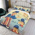 thumbnail image 3 of Welcome Home Wally Darling-themed Bed Sheet Set Three Piece Set Comfortable And Skin Friendly Unique Design Home Decor Gifts For Family Friends fans36x75Inches（90cm*190cm）, 3 of 6