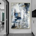 thumbnail image 2 of Large Gold Foil Decor Abstract Hand Painted Oil Painting Big Wall Art Handmade On Canvas Shiny Textured Artwork For Home Decor, 2 of 6