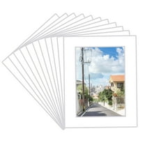 20 Pack 11x14 White Picture Mats, Frame Mattes for 8 x10 Pictures Display Photo Frame Mat Core Bevel Cut Mat Board Show Kit for Photos, Prints, Artworks