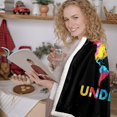 thumbnail image 6 of Map Blanket One Nation Under God Fleece Throw Blankets Black Colorful Map Fluffy Blanket Map Sherpa Throws and Blankets (Throw 50"x60"), 6 of 6