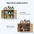 thumbnail image 5 of Aiho outdoor Storage Cabinet & Potting Bench Table with Metal Top, Wooden Patio Furniture, Garden Workstation - Natural, 5 of 7