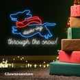 thumbnail image 2 of Glowneon Dachs-Ing Through the Snow Neon Sign, Dachshund Led Light, Dog Christmas Decor, 2 of 4