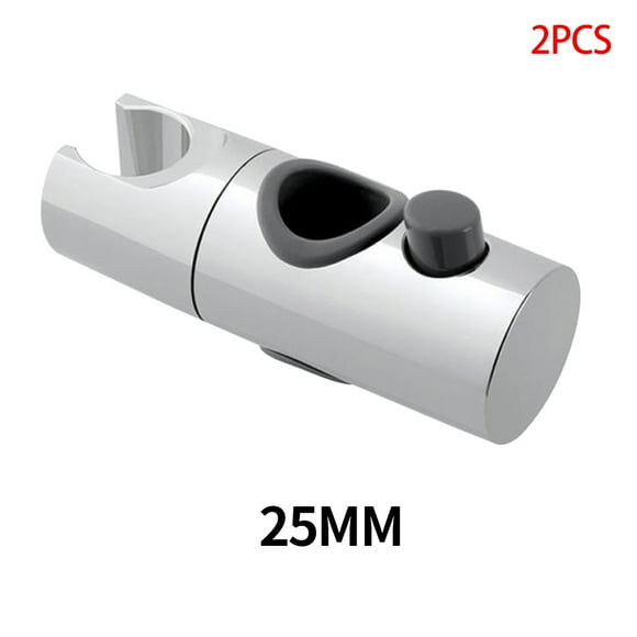 facefd 2 Pieces Shower Rail Slide Bathroom shower head holder Shower Room Showerhead ABS Plastic Holder Bracket 360 Degree Rotation, 25mm