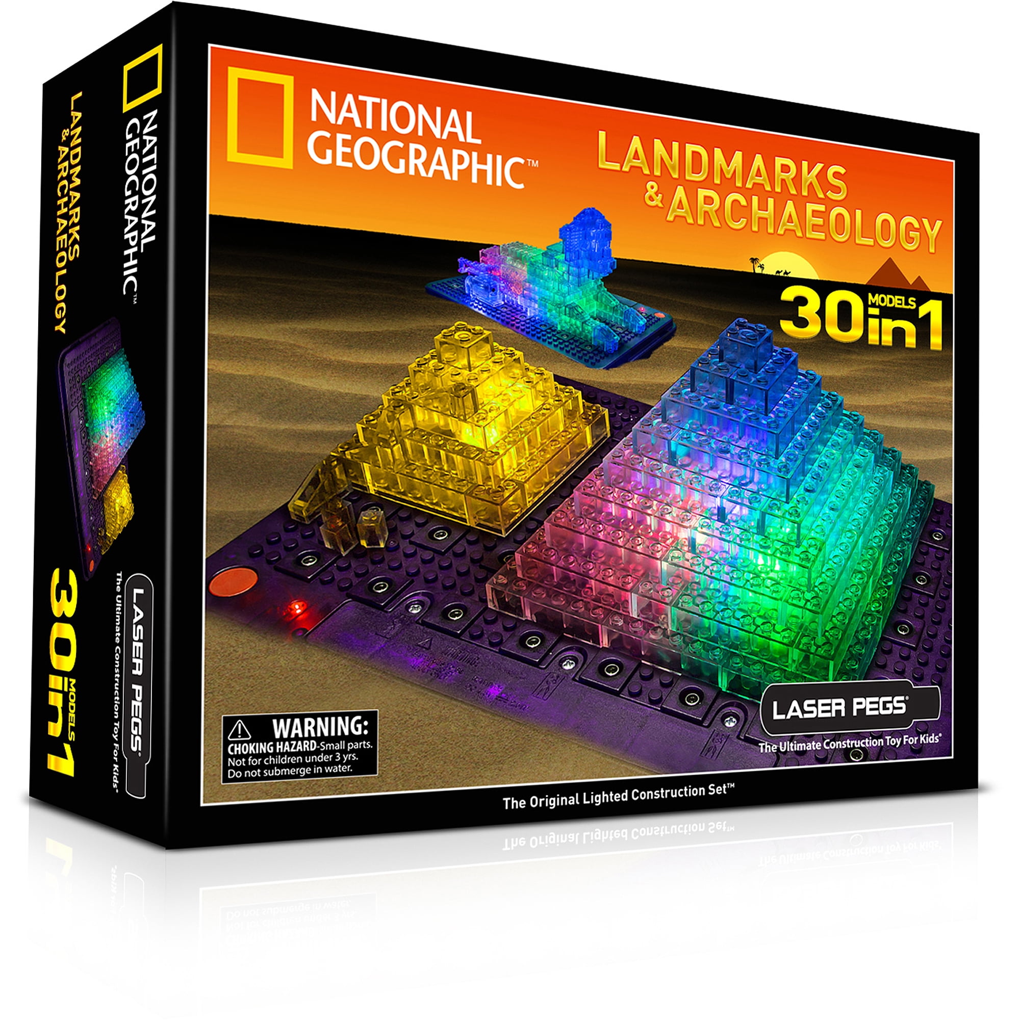 Children's National Geographic Laser Pegs Landmarks And Archaeology
