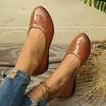 thumbnail image 4 of Flats for Women Ballets Shoes Dress Slip Comfortable Work Flats Casual Ladies Wedding Walking Flat Brown 7, 4 of 5