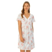 Women's Carole Hochman Short Sleeve Nightgown Color: Watercolor Fleur Size: X LARGE