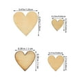 thumbnail image 2 of SEWCHICS Heart Shaped Wood Mini Wooden Heart Natural Wood 400Pcs 1.2x1.2x0.2in, 2 of 8