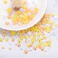 thumbnail image 5 of Uxcell 30g Mix Pearls and Rhinestones 3-10mm Resin Flatback Pearls Rhinestones and Half Pearls Yellow White, 5 of 6