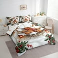 thumbnail image 3 of Feelyou Brown Gingerbread Man Twin Bedding Sets 7-Piece for Child, Cartoon Xmas Tree Bedding Comforter Set, Winter Flower Plant Reversible Sheet Sets, Luxury Bedroom Decor, 3 of 7