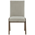 thumbnail image 4 of SAFAVIEH Couture Forrest Contemporary Velvet Solid Dining Chair, Light Gray/Dark Walnut (Set of 2), 4 of 12