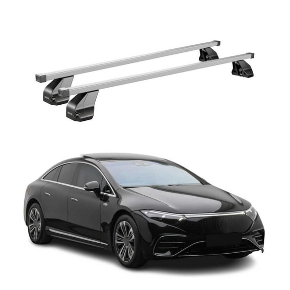 Fixed Point Rack For Mercedes EQS V297 2022-2023 Silver Cargo Carrier Cross Bar
