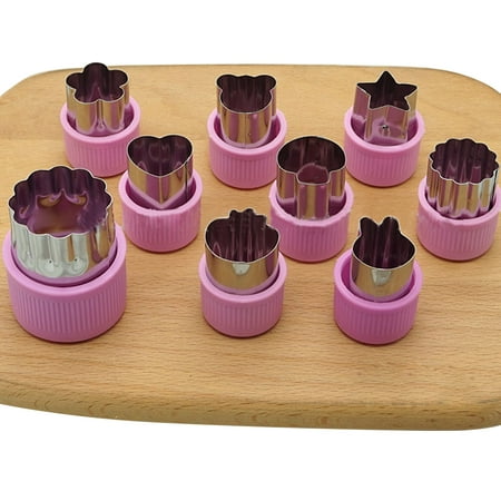 

Rainbow 9pcs Stainless Steel Flower Shape Rice Vegetable Fruit Mold Slicers Set No.02