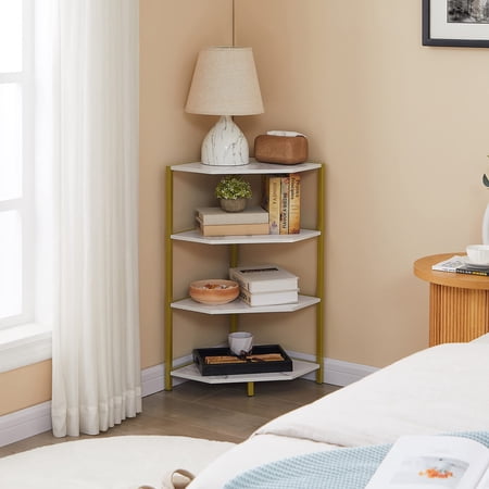 Photo inspiration: Visual Reference: Vecelo 31 Inch Corner Shelf 4 Tier Display Shelves Wood