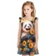 thumbnail image 1 of Balery Elegant Cute Panda Sunflower Camisón de princesa para niñas, pijama de algodón con mangas abullonadas, suave y bonito.-Medium, 1 of 6