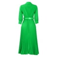 thumbnail image 4 of Spring and Summer Waist Cinching Elegant Solid Color Dress, 4 of 6
