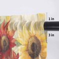 thumbnail image 5 of Summer Sunflowers Valance Curtains for Kitchen/Living Room/Bathroom/Bedroom Window, Rod Pocket Small Topper Half Short Window Curtains Voile Sheer Scarf, Red Yellow Floral Leaf Wood Grain 60"x18", 5 of 8