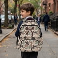 thumbnail image 5 of Bulopur Green Camo Kids Backpack for Girls Brown Bow Print School Bag Lightweight/Breathable/Durable/Waterproof Multi-Pocket Book Bag for Elementary Students, 5 of 7