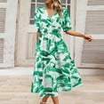 thumbnail image 2 of IROINNID Summer Dresses for Women 2024, Women Maxi Wedding Guest Dresses, Short Sleeve and Round Neck Loose Floral Summer Dresses, 2 of 6