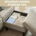 thumbnail image 3 of Soscana Sectional Sofa 3 Seat L Shaped Couch with Storage Ottoman & Accent Chair,Modern Living Room Furniture Set for Small Space Home Apartment Office Studio, 3 of 8