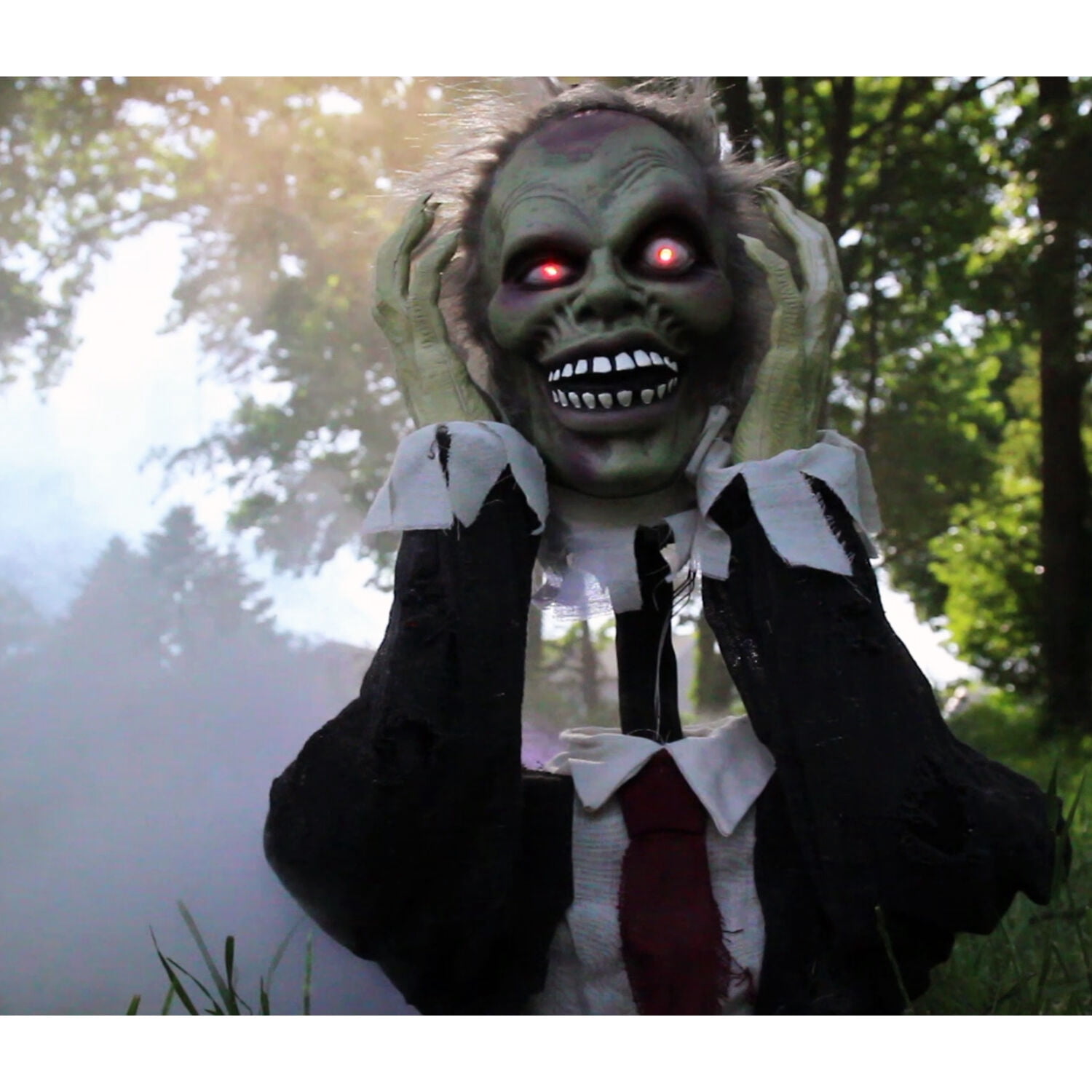 Haunted Hill Farm 20 in Pop-Up Animatronic Ghoul, Halloween Decor, HHFJZOMB-1LSA