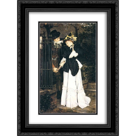 James Tissot 2x Matted 18x24 Black Ornate Framed Art Print 'The Farewell'