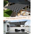 thumbnail image 5 of Sun Shade Sail 8'x10' Black Moroccan Texture Rectangle Sun Shade Sails Canopy Waterproof Classic Geometric Art Outdoor Sunshades Sand UV Block Cover Shades Cloth for Patio Backyard Garden Deck Porch, 5 of 9