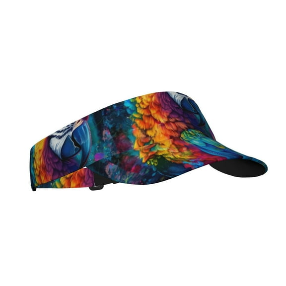 Balery Colorful Parrot Jungle Dream Sport Wear Athletic Visor Sun Sports Visor Hat Visor Adjustable Cap for Women and Men (One Size)