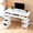 White, variant on Demi Bonn Spacious 55 Inch Office Desk, Organizer Drawers, Home Study & Gaming Room, Gray