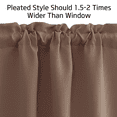 thumbnail image 3 of NICETOWN Small Curtains for Small Window, Blackout Curtains Thermal Insulated Rod Pocket, Privacy Curtains for Bedroom, Cappuccino, 29"x30", 2 Panels, 3 of 5