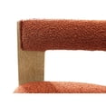 thumbnail image 3 of Trish Solid Wood Dining Arm Chair with Rust Orange Boucle Fabric and Down Seat, 3 of 17