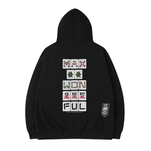 Niepce Inc Streetwear Mahjong Graphic Hoodie for Men