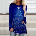 thumbnail image 2 of Tops de Otoño Para Mujer Tops Con Estampado de Navidad Moda Casual Manga Larga Cuello Redondo Blusa Suelta Camisas Odeerbi ODB181368, 2 of 5