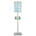 thumbnail image 4 of M&T Displays Floor Stand Universal Holder for Healthcare Product Box with 3.54 - 5.91x9.84 Inch Front Loading Opti Snap Frame Poster Sign Post, Face Mask, Disposable Glove, Facial Tissue, Hospital, 4 of 6