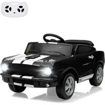 EastVita 12V4.5Ah Licensed Shelby Electric Car Ride On Toy for Toddlers with Remote Control, Battery Powered Upgrade Panel,Bluetooth,Shock Absorbers,Safety Belt,LED Lights Black