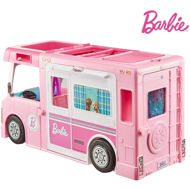 Barbie 3in1 DreamCamper Vehicle, approx. 3ft, Transforming Camper